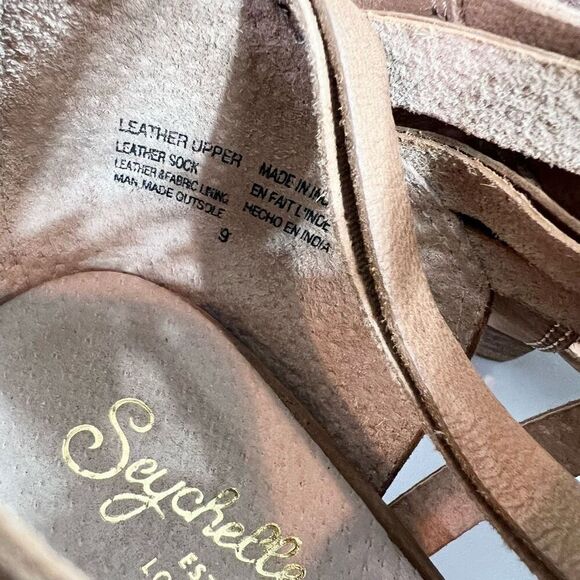 Seychelles Boots Womens 9 Brown Comfort Leather Ankle So Blue Cutout Bootie - Picture 5 of 11